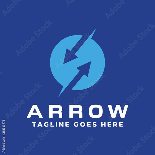 Free Download Modern Arrow Logo. Shape Icon. Cursor Emblem Symbol. Internet Logo For Business And   Company. - GFXLoad