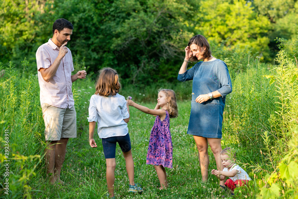 Curious Family Studying Nature Curious Family Studying Nature