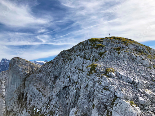 Mutteristock mountain above the Wagital valley (Waegital or Wägital) and alpine Lake Wagitalersee (Wägitalersee), Innerthal - Canton of Schwyz, Switzerland photo