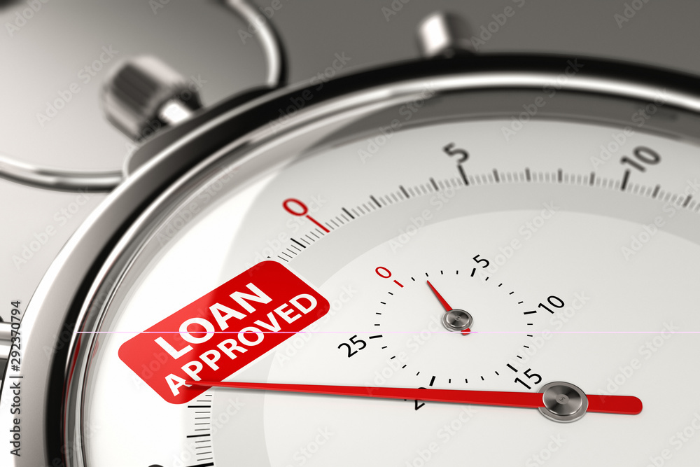 Quick loan approval concept. Stock Illustration | Adobe Stock