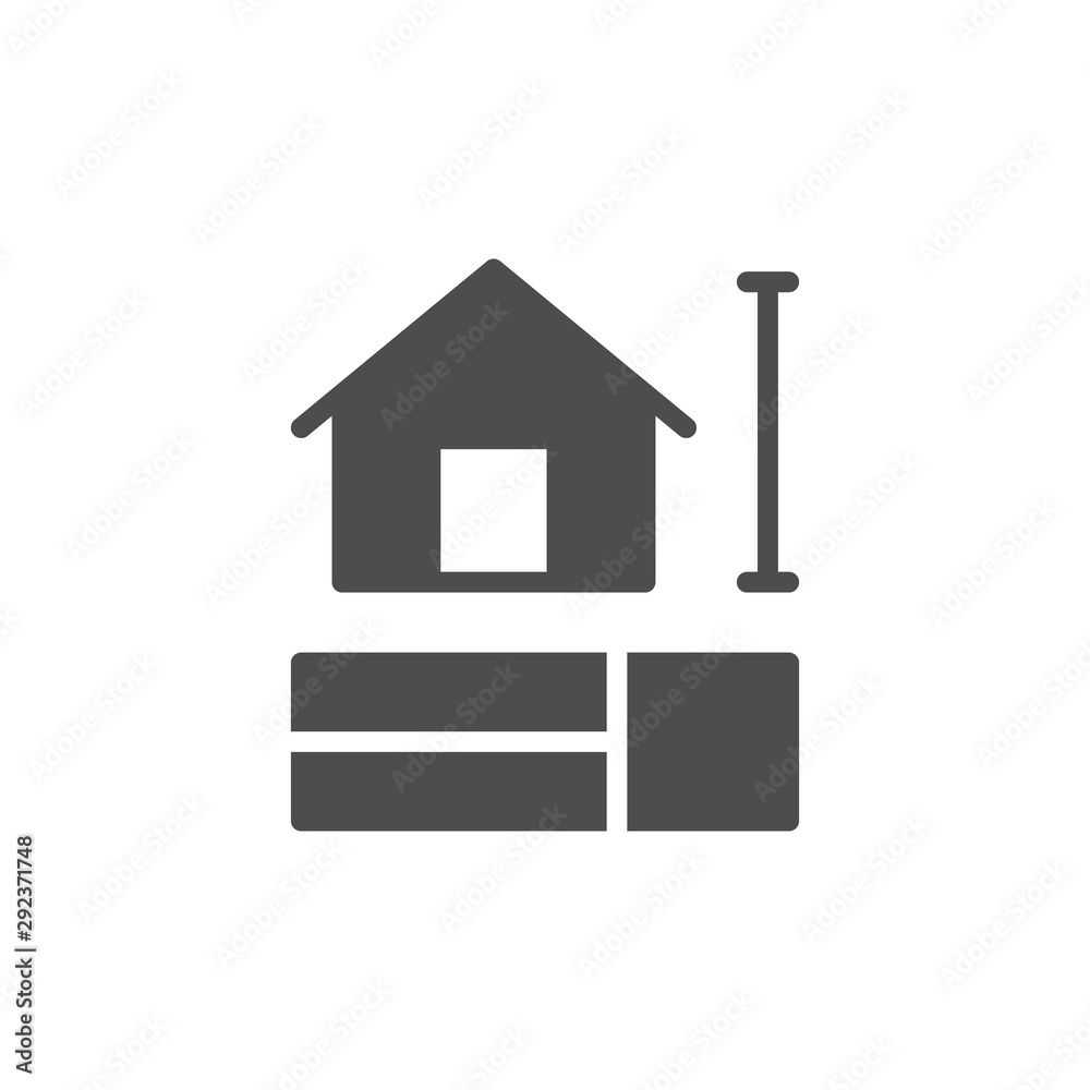 House scheme or construction plan icon House scheme or construction plan icon