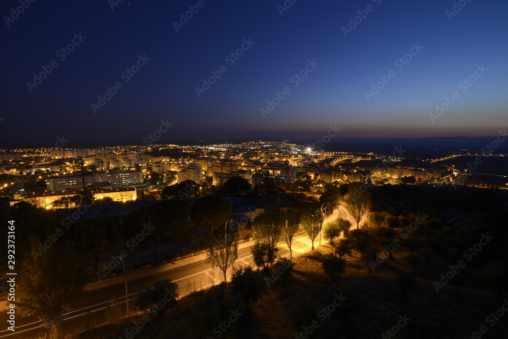 night photography city Castelo Branco Portugal