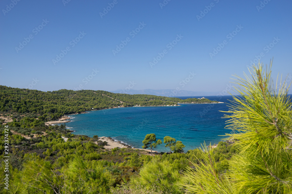 view of an island - Spetses near Hydra in Greece