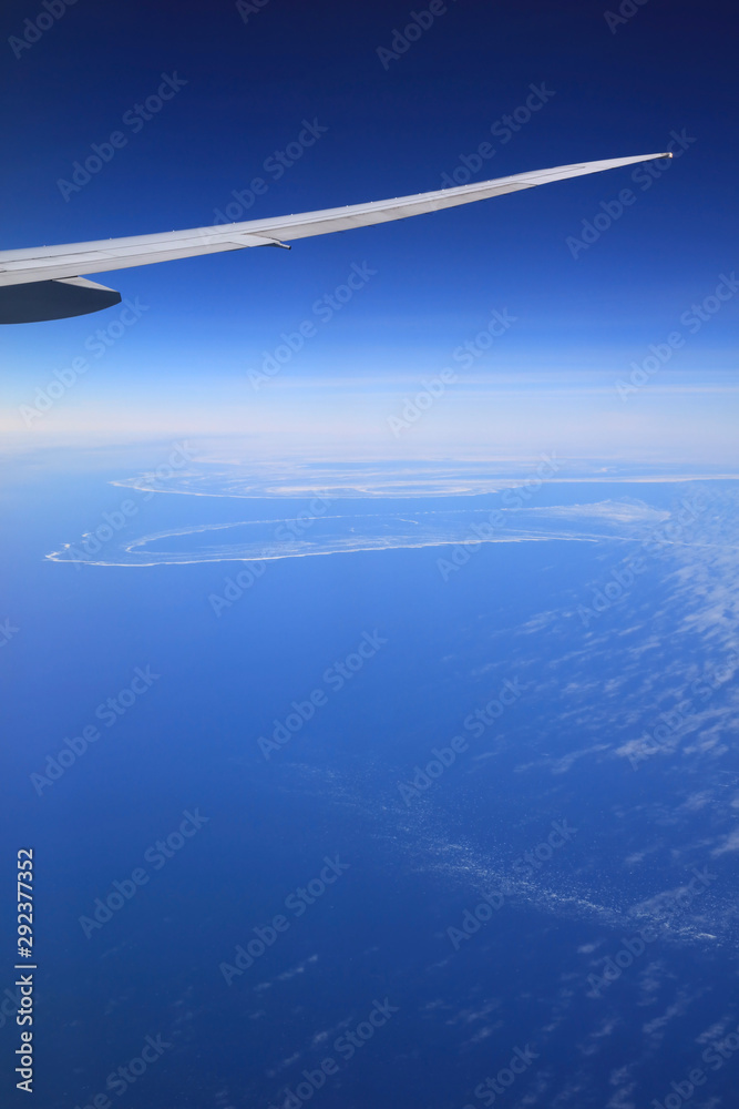 Naklejka premium Flug nach New York City. USA