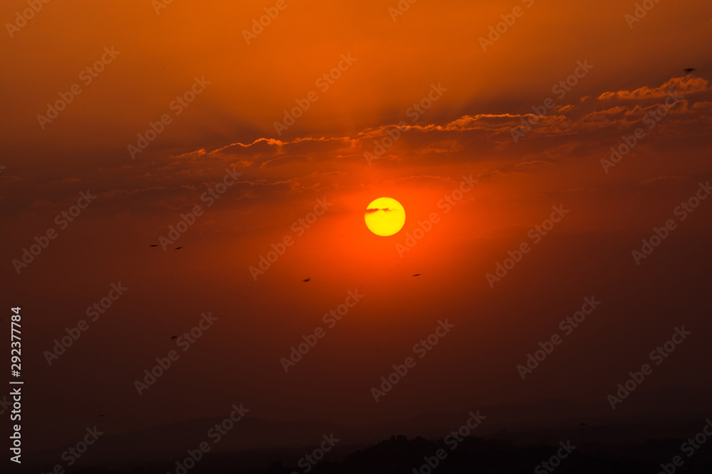 Fototapeta premium Sunset over the mountain