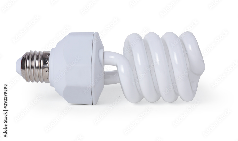 energy saving light bulb isolated on white energy saving light bulb isolated on white