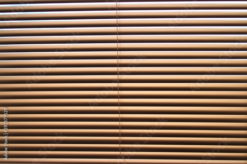 brown window blinds close up