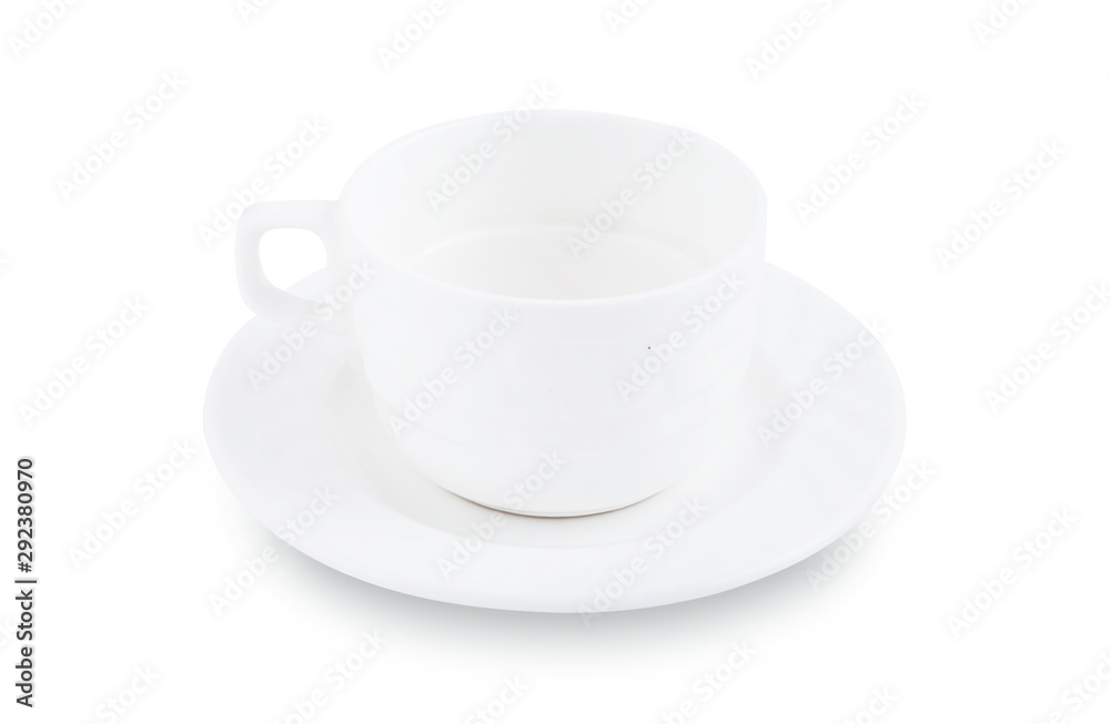 White Empty Tea Cup Isolated On White Background White Empty Tea Cup Isolated On White Background