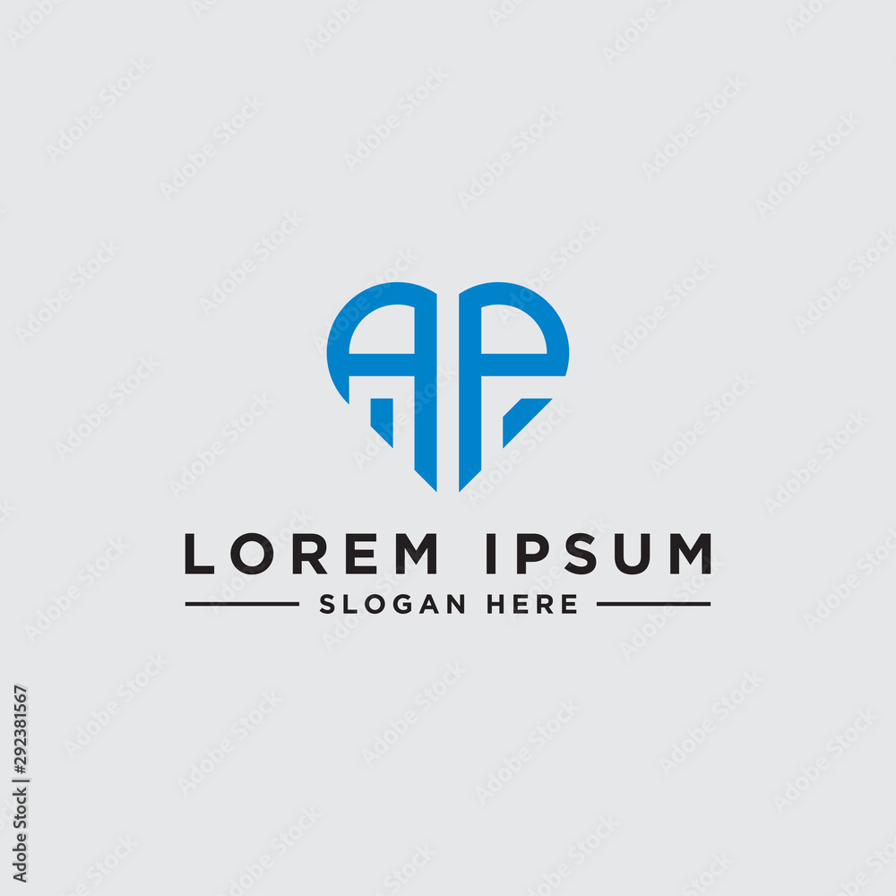 initial letter AP logo icon, the logo design inspiration for the company from. -Vectors initial letter AP logo icon, the logo design inspiration for the company from. -Vectors
