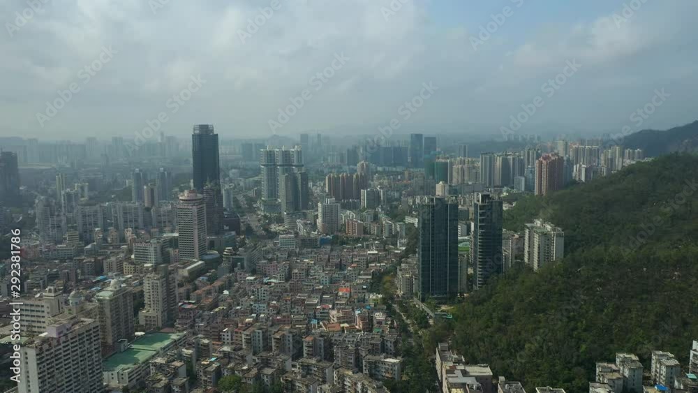 macau cityscape zhuhai sunny day aerial panorama 4k china macau cityscape zhuhai sunny day aerial panorama 4k china