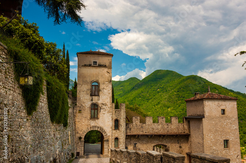 The castle Brando in the village of Cison di Valmarino