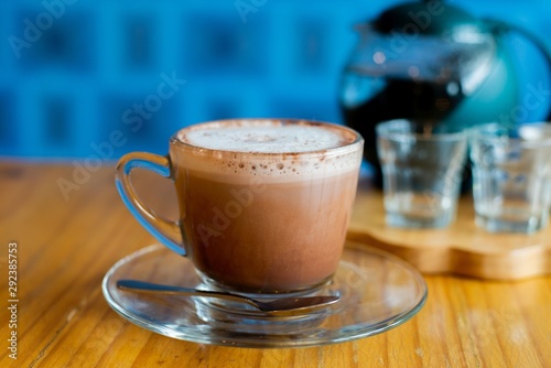 hot chocolate drink, a cup of hot chocolate drink