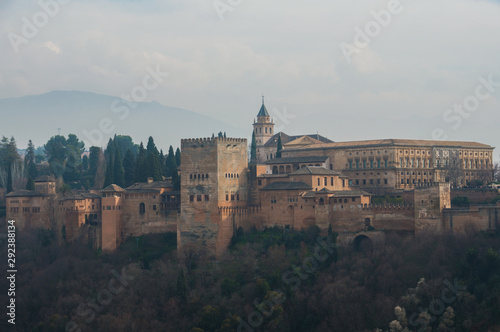 Alhambra de Granada vista desde el barrio del Albaicin.
