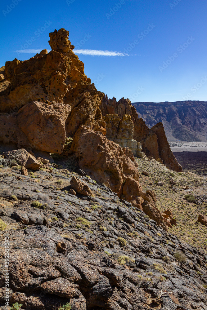 Dans le cratère d'El Teide à Tenerife