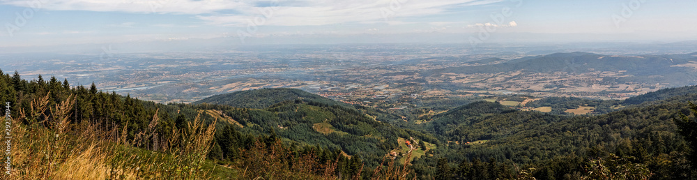 Fototapeta premium Panorama : vallée du Rhône