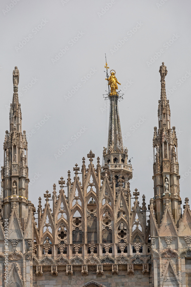 Golden Statue Duomo Milan