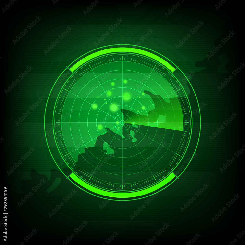 Radar interface UI future design graphic illustration for military and more Radar interface UI future design graphic illustration for military and more