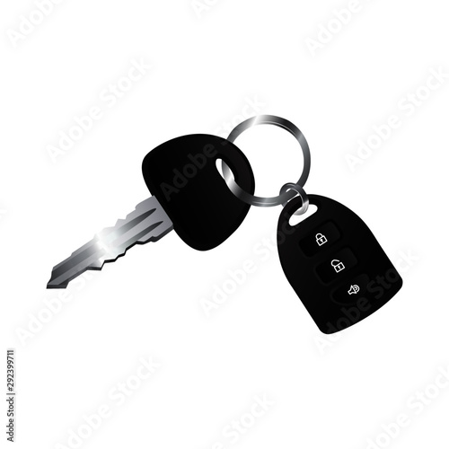 car keys realistic vector illustration