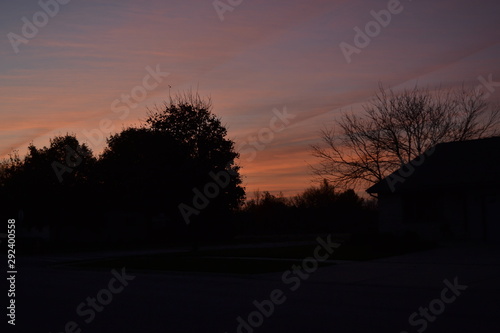 sunset over lake