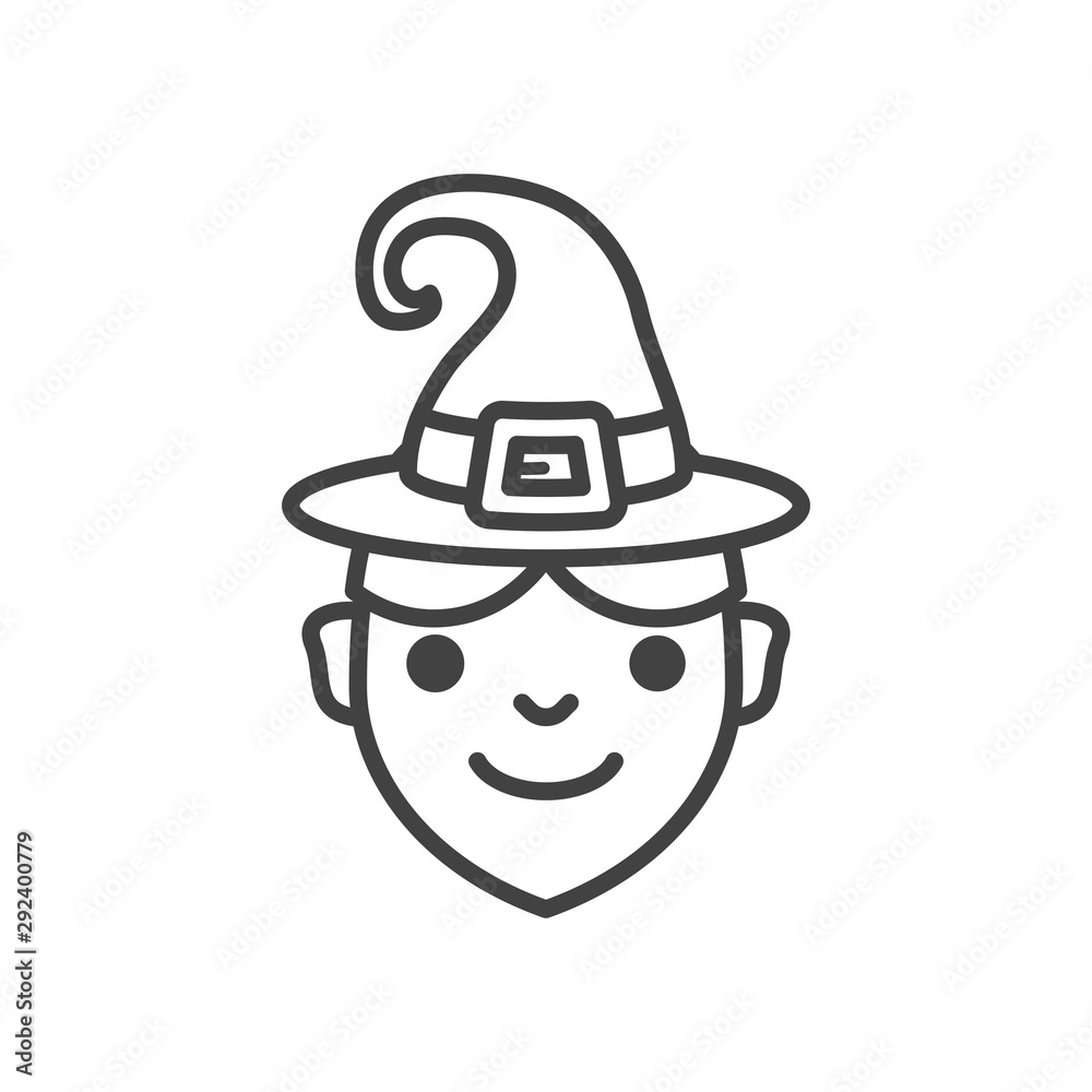 cute little boy head with magician costume cute little boy head with magician costume