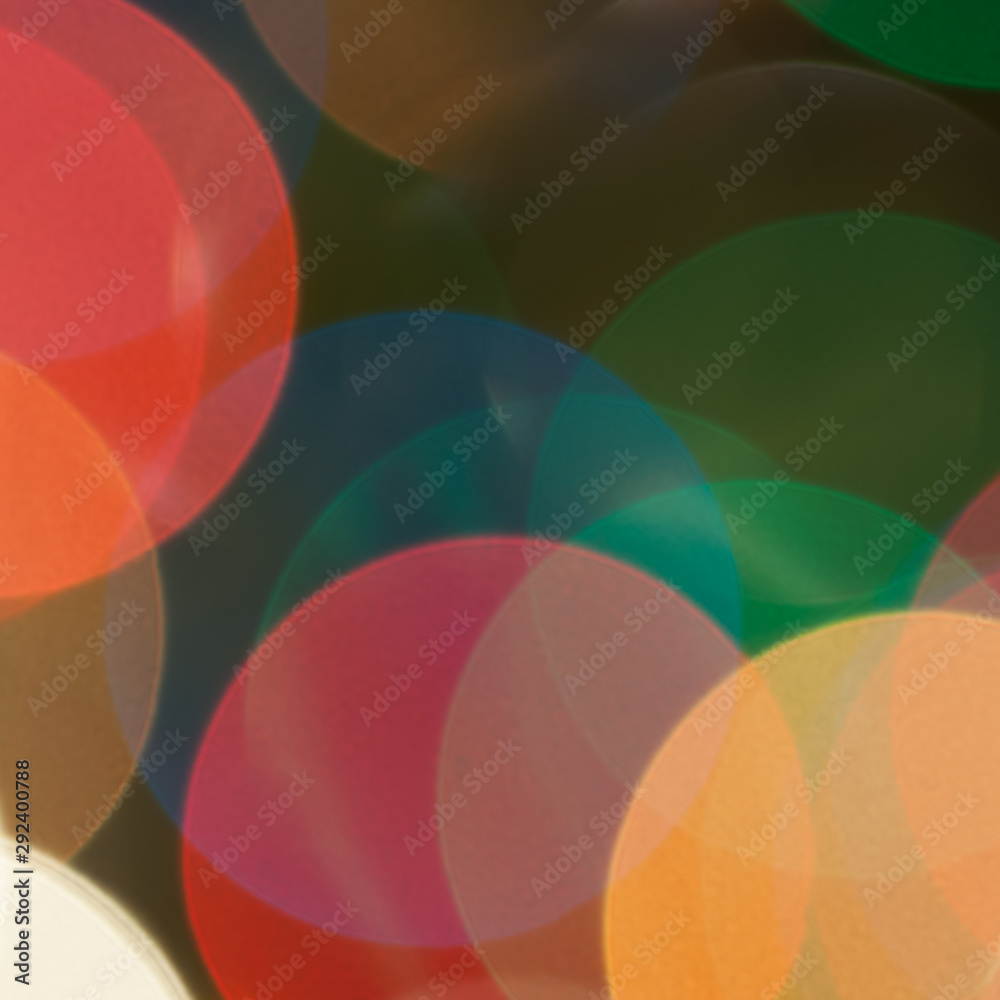 Colourful festive multi-colored circles . Defocused abstract multicolored bokeh lights background.