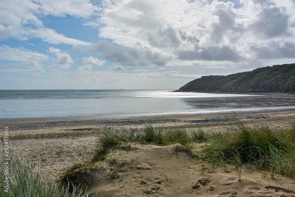 Oxwich Beach West, The Gower, South Wales, United Kingdom.