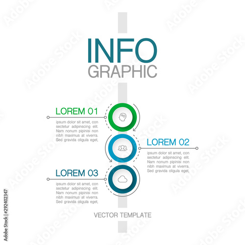 Vector iInfographic template for business, presentations, web design, 3 options.