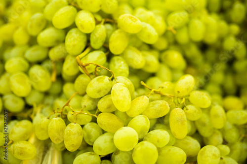 The texture of green grapes. Fruit texture