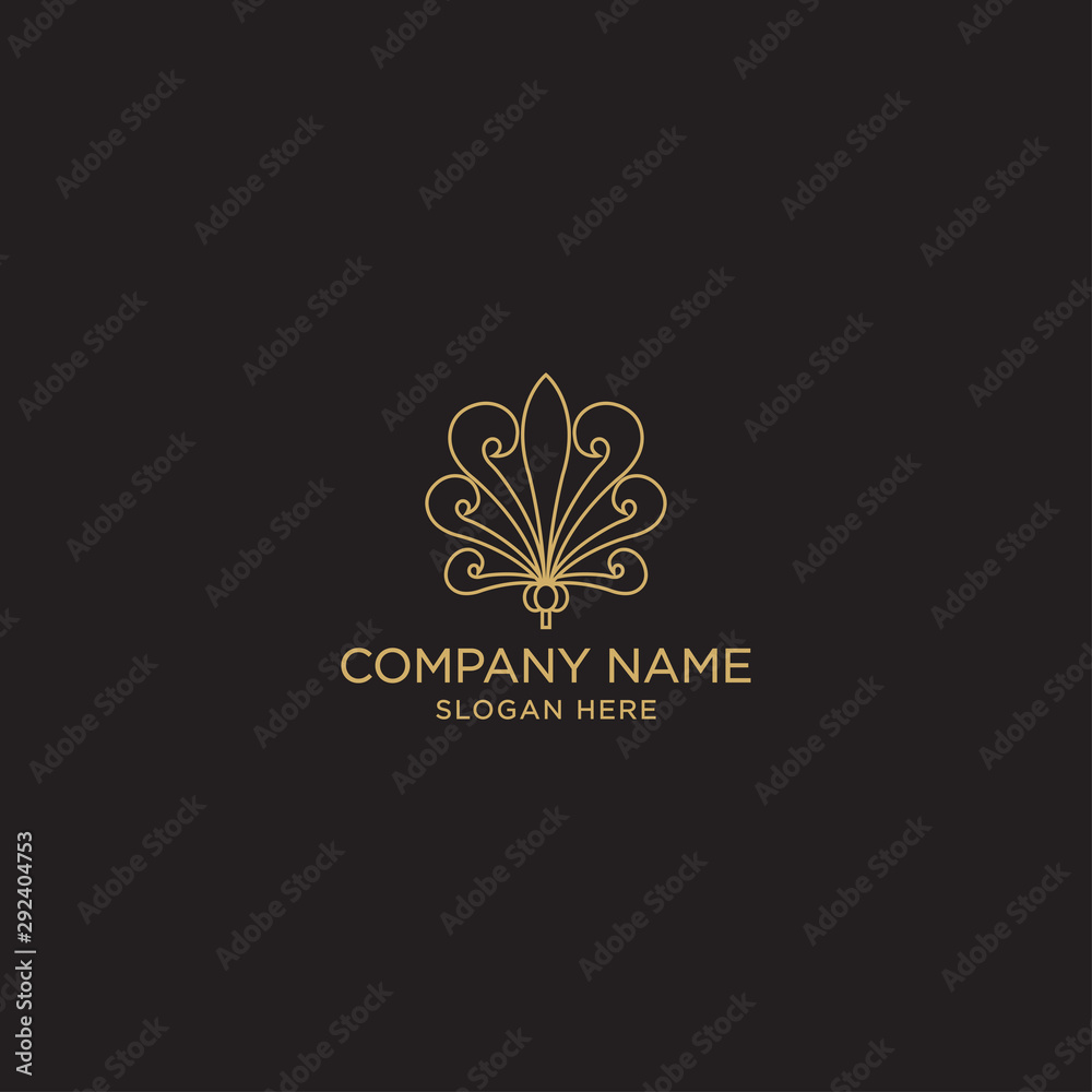 premium leaf logo icon template - vector