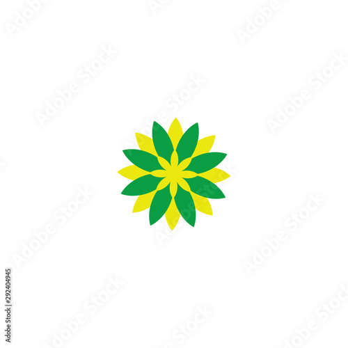 abstract green leaf company logo