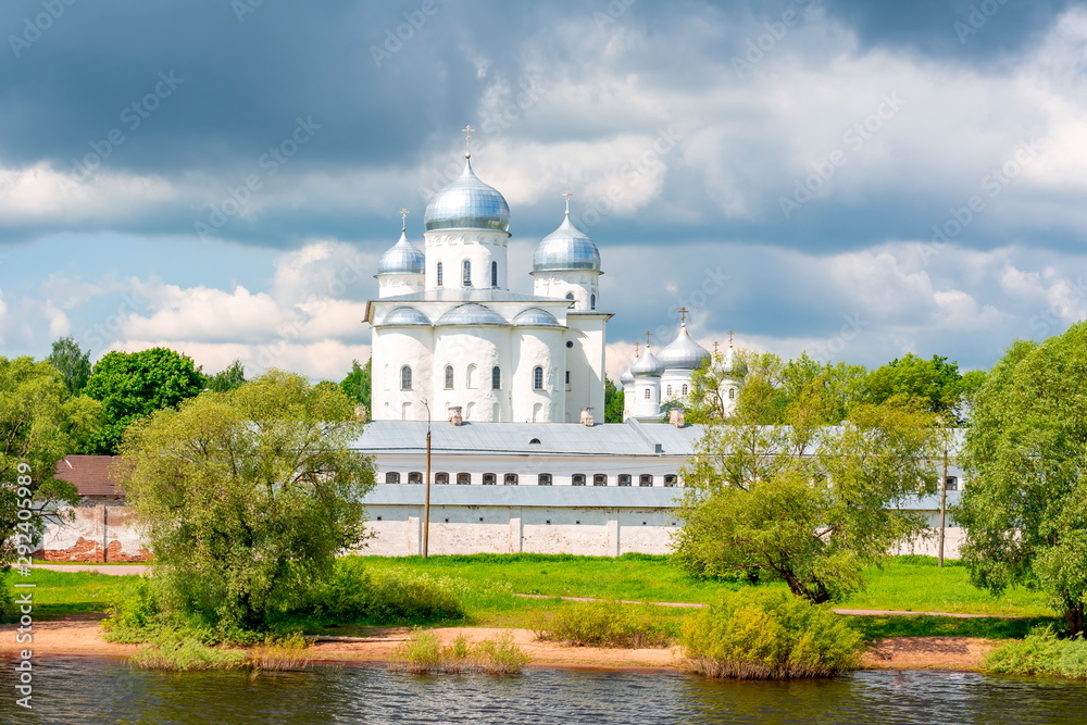Fototapeta premium St. George's (Yuriev) Monastery, Veliky Novgorod, Russia 