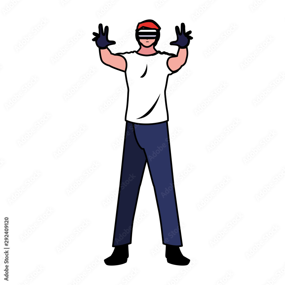 man using technology of augmented reality man using technology of augmented reality