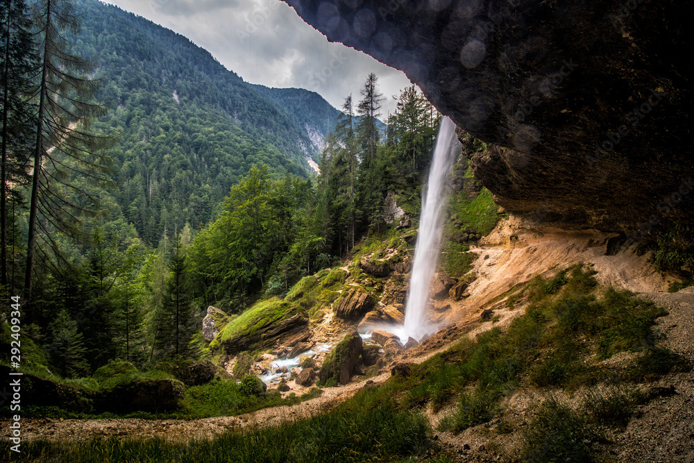 Pericnik waterfall in Triglav National Park, Julian Alps, Slovenia