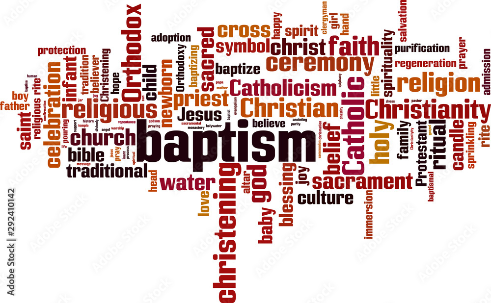 Fototapeta Baptism word cloud