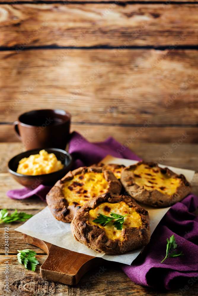 Potato pumpkin rye galette mini Potato pumpkin rye galette mini