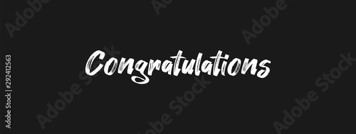 Congratulations calligraphy. Hand written text. Congrats Lettering. Calligraphic vector banner.