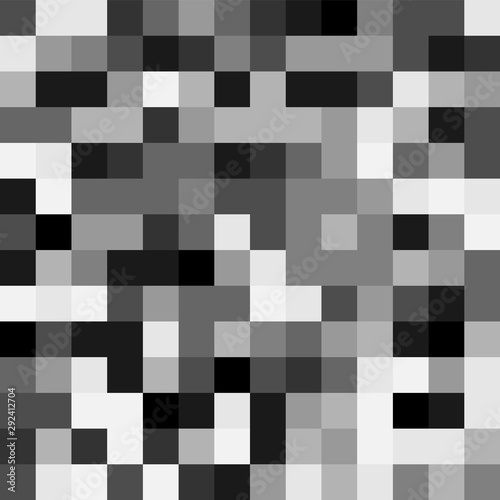 Censorship rectangle. Squre pixel in grey tone color background