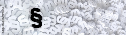 фотографія Symbol of Law and Justice - Paragraph / section sign - 3D Rendering