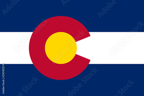 Flag of the State of Colorado Vector illustration