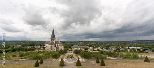 view of the historic Abbey of Saint-Georges and grounds in Boscherville in Upper Normandy