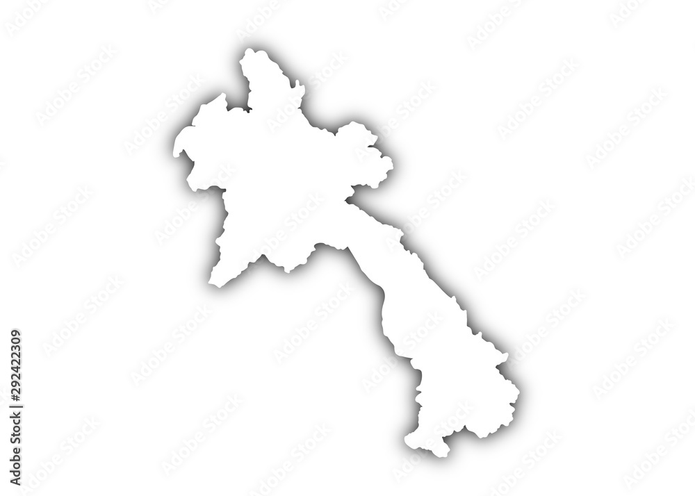 map of laos