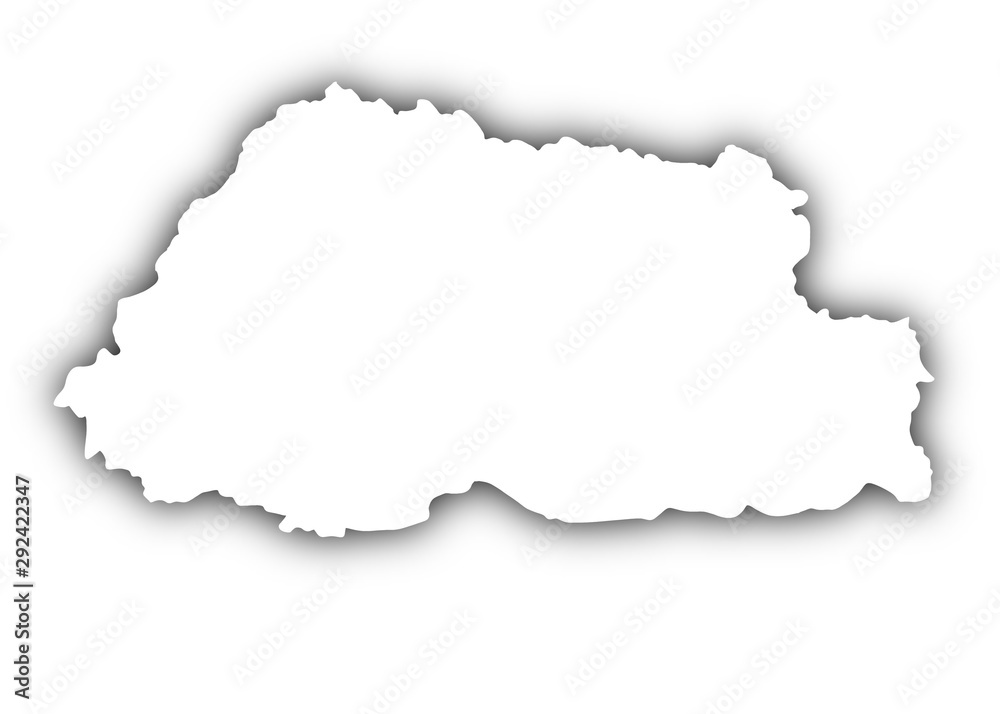 map of bhutan map of bhutan