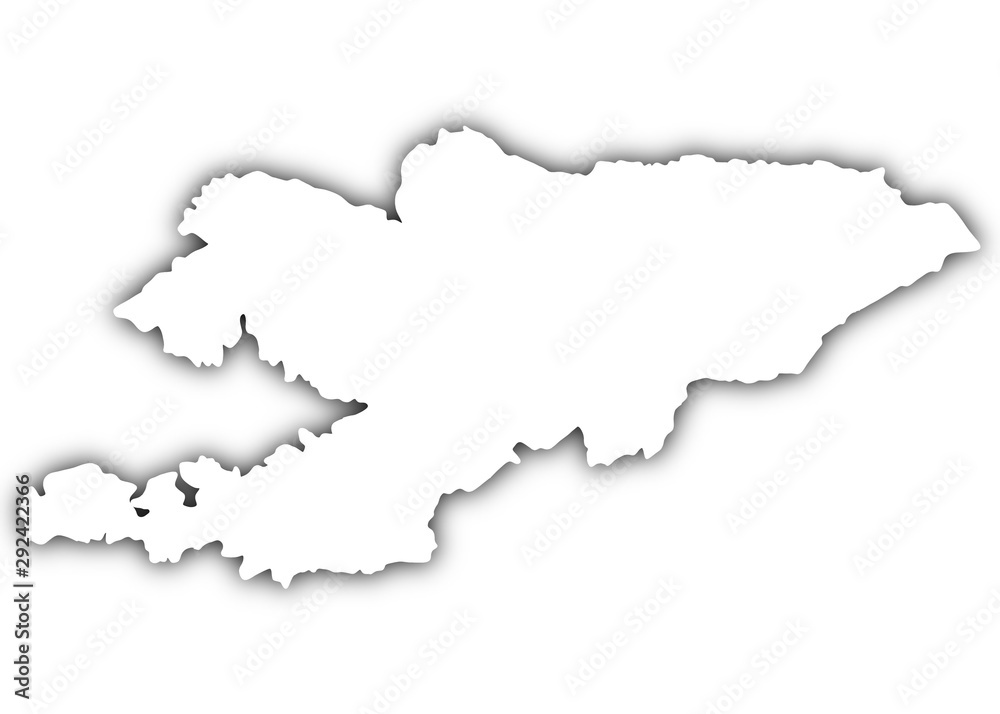 map of Kyrgyzstan