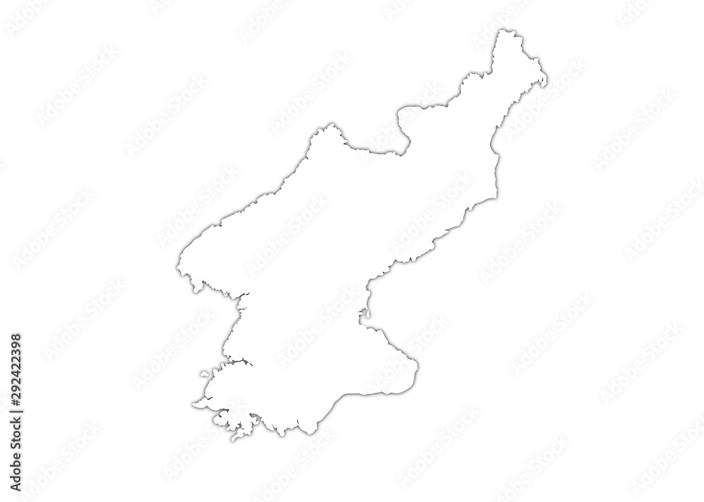 map of  north korea