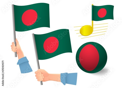 Bangladesh flag icon set © Visual Content