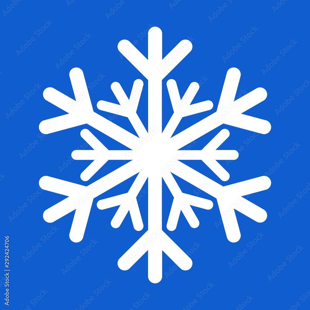 white snowflake on blue background white snowflake on blue background