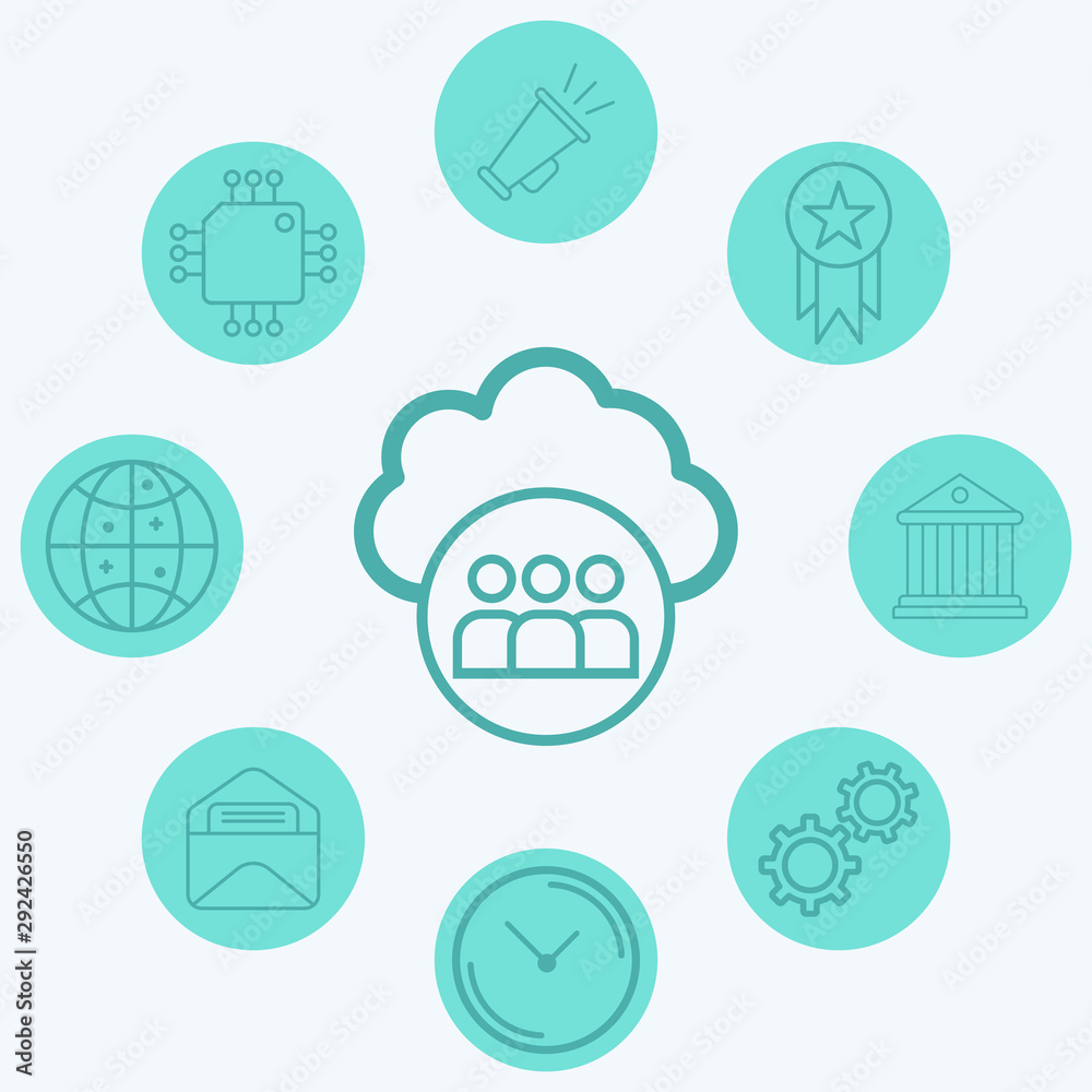 Cloud computing vector icon sign symbol Cloud computing vector icon sign symbol