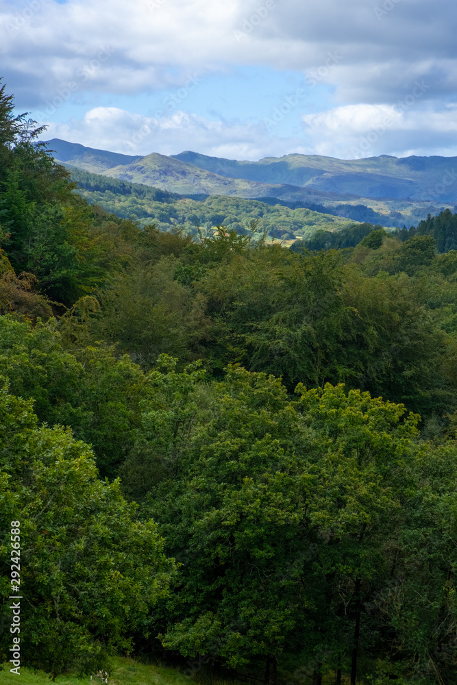 snowdonia mountains in wales uk 