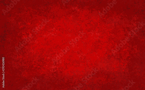 Red abstract background with bright center spotlight. Digital painting. Vector illustration.