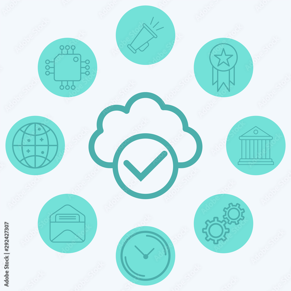 Cloud computing vector icon sign symbol Cloud computing vector icon sign symbol